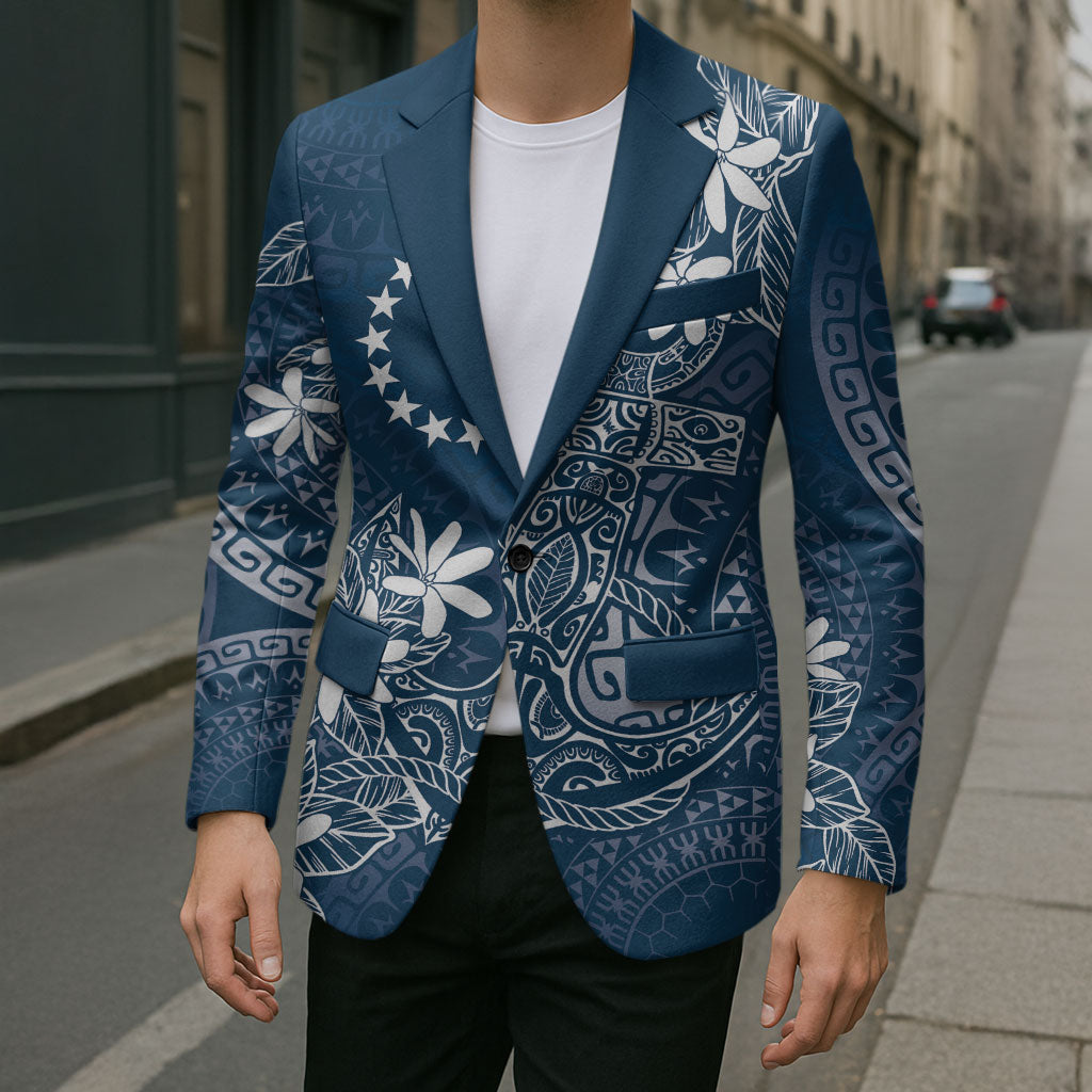 Navy Kuki Airani Tapakau Blazer Tribal Anchor Mix Tiare