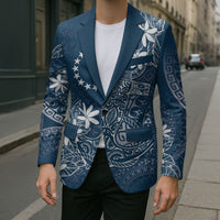 Navy Kuki Airani Tapakau Blazer Tribal Anchor Mix Tiare