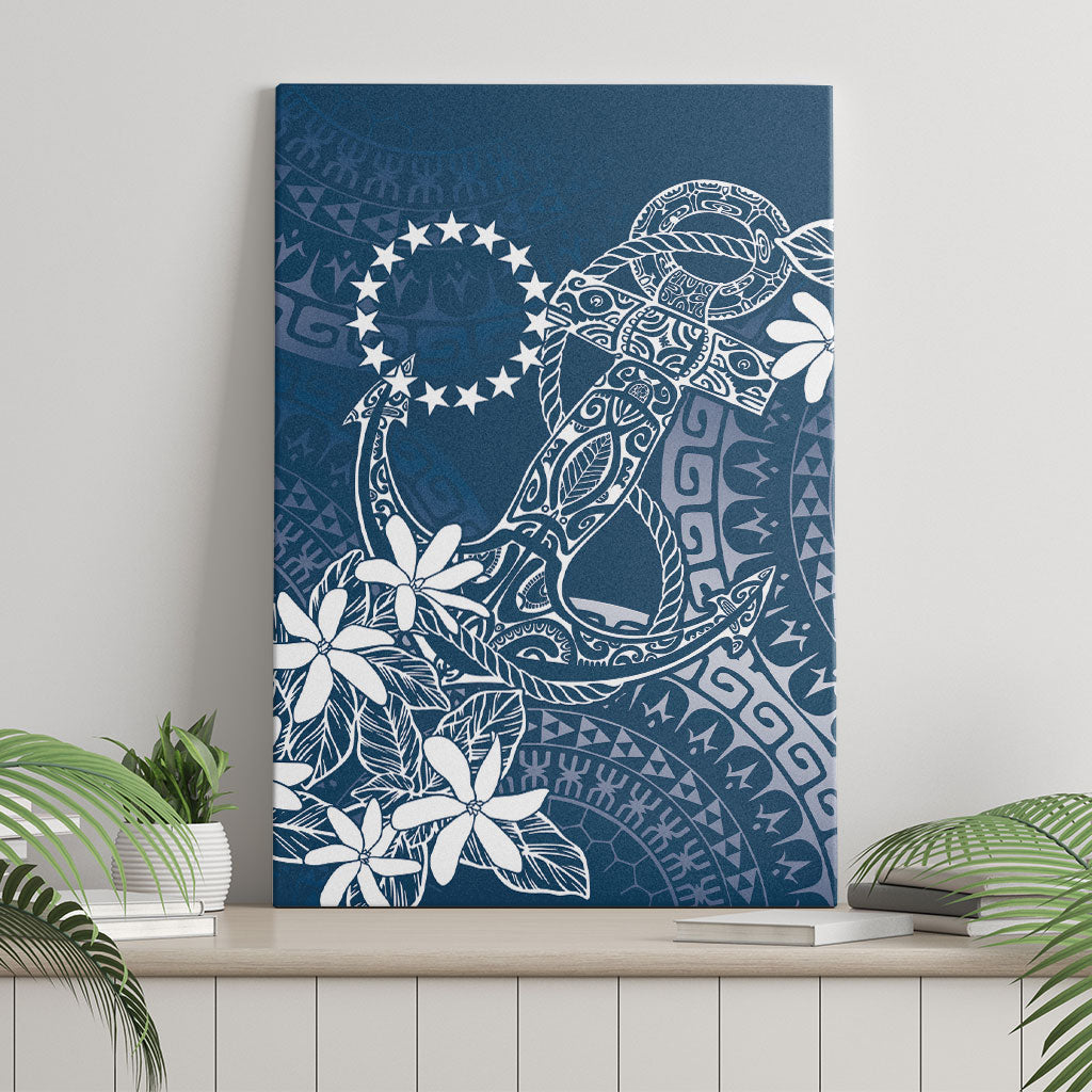Navy Kuki Airani Tapakau Canvas Wall Art Tribal Anchor Mix Tiare