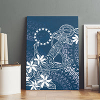 Navy Kuki Airani Tapakau Canvas Wall Art Tribal Anchor Mix Tiare