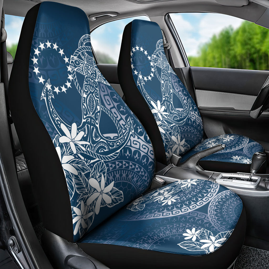Navy Kuki Airani Tapakau Car Seat Cover Tribal Anchor Mix Tiare