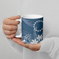 Navy Kuki Airani Tapakau Ceramic Mug Tribal Anchor Mix Tiare
