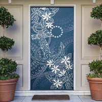 Navy Kuki Airani Tapakau Door Cover Tribal Anchor Mix Tiare