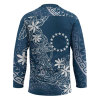 Navy Kuki Airani Tapakau Hockey Jersey Tribal Anchor Mix Tiare