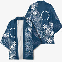 Navy Kuki Airani Tapakau Kimono Tribal Anchor Mix Tiare