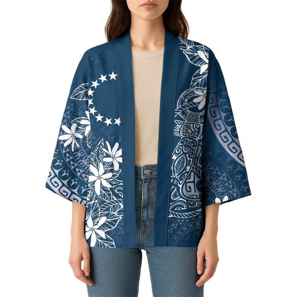 Navy Kuki Airani Tapakau Kimono Tribal Anchor Mix Tiare