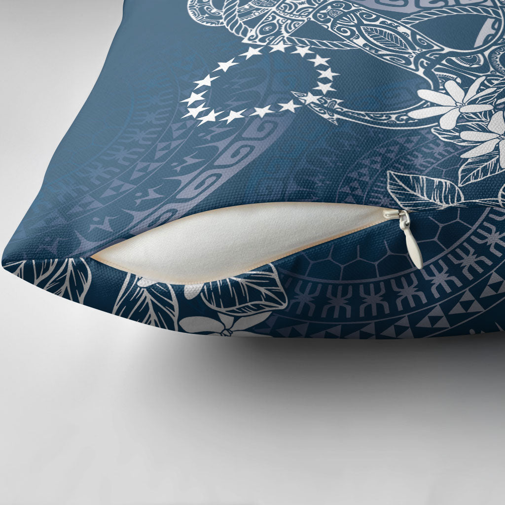 Navy Kuki Airani Tapakau Pillow Cover Tribal Anchor Mix Tiare