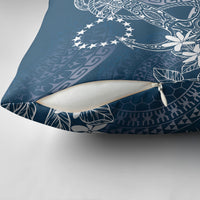 Navy Kuki Airani Tapakau Pillow Cover Tribal Anchor Mix Tiare