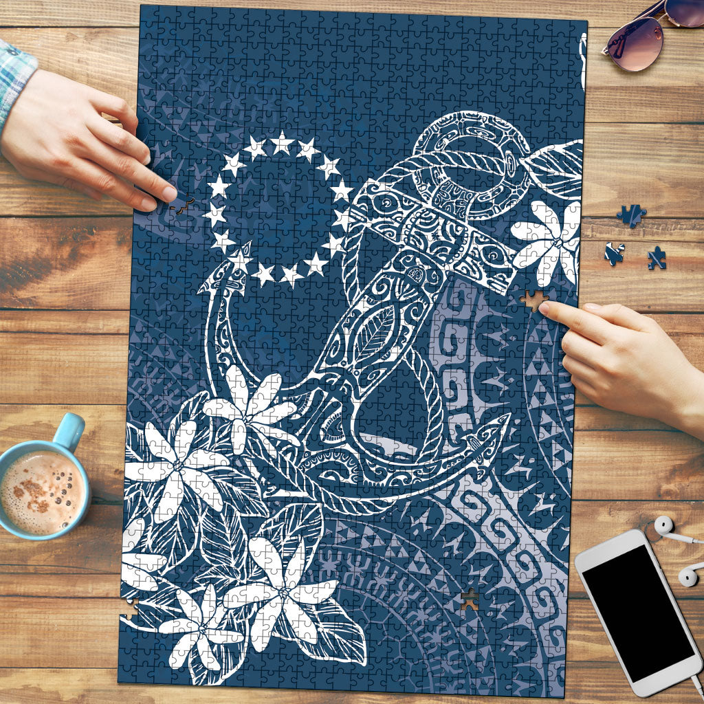 Navy Kuki Airani Tapakau Puzzle Tribal Anchor Mix Tiare