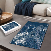 Navy Kuki Airani Tapakau Puzzle Tribal Anchor Mix Tiare