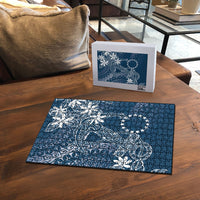 Navy Kuki Airani Tapakau Puzzle Tribal Anchor Mix Tiare