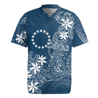 Navy Kuki Airani Tapakau Rugby Jersey Tribal Anchor Mix Tiare