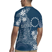 Navy Kuki Airani Tapakau Rugby Jersey Tribal Anchor Mix Tiare