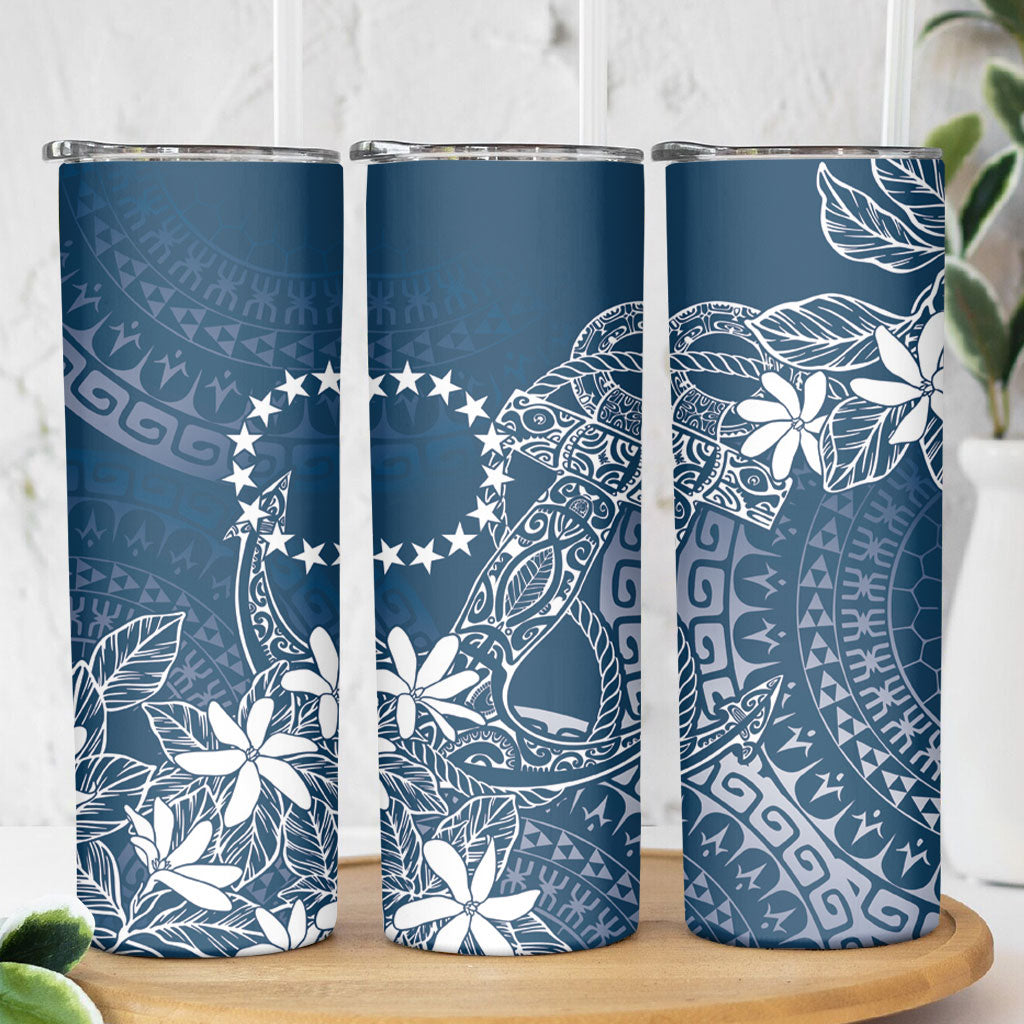 Navy Kuki Airani Tapakau Skinny Tumbler Tribal Anchor Mix Tiare