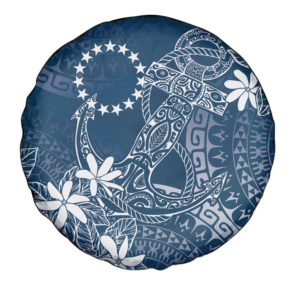 Navy Kuki Airani Tapakau Spare Tire Cover Tribal Anchor Mix Tiare