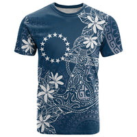 Navy Kuki Airani Tapakau T Shirt Tribal Anchor Mix Tiare