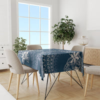 Navy Kuki Airani Tapakau Tablecloth Tribal Anchor Mix Tiare