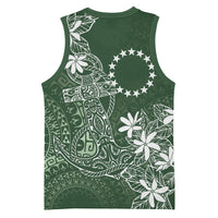 Sage Green Kuki Airani Tapakau Basketball Jersey Tribal Anchor Mix Tiare
