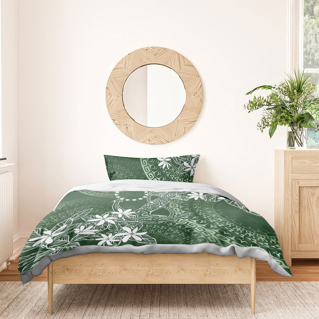 Sage Green Kuki Airani Tapakau Bedding Set Tribal Anchor Mix Tiare