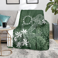 Sage Green Kuki Airani Tapakau Blanket Tribal Anchor Mix Tiare