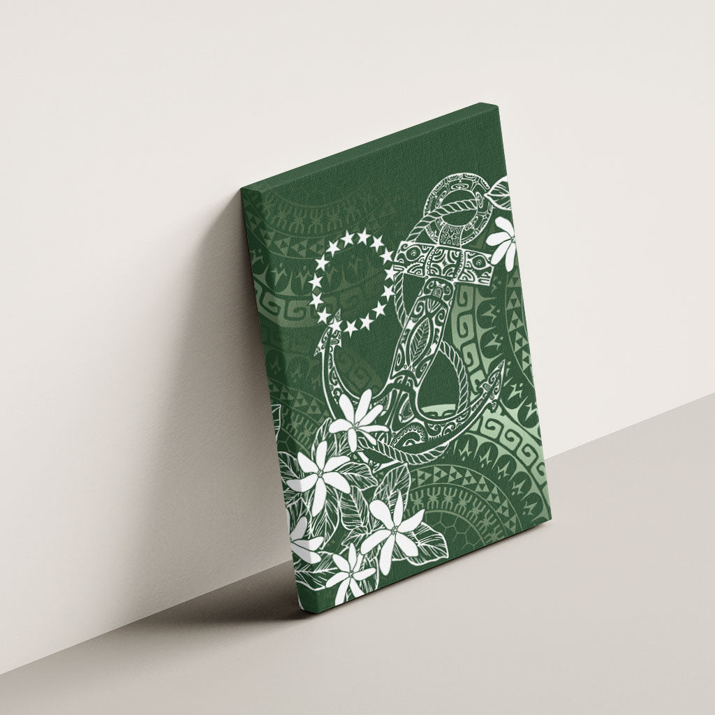 Sage Green Kuki Airani Tapakau Canvas Wall Art Tribal Anchor Mix Tiare