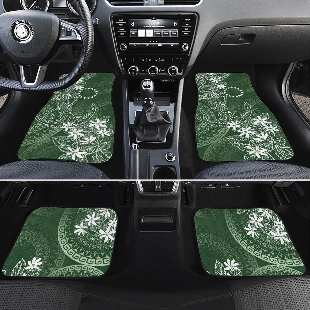 Sage Green Kuki Airani Tapakau Car Mats Tribal Anchor Mix Tiare