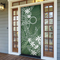 Sage Green Kuki Airani Tapakau Door Cover Tribal Anchor Mix Tiare LT7 - Polynesian Pride