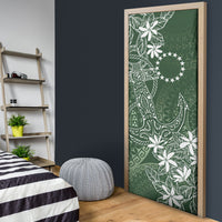 Sage Green Kuki Airani Tapakau Door Cover Tribal Anchor Mix Tiare LT7 - Polynesian Pride