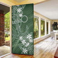 Sage Green Kuki Airani Tapakau Door Cover Tribal Anchor Mix Tiare LT7 - Polynesian Pride