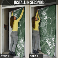 Sage Green Kuki Airani Tapakau Door Cover Tribal Anchor Mix Tiare LT7 - Polynesian Pride