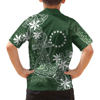 Sage Green Kuki Airani Tapakau Family Matching Mermaid Dress and Hawaiian Shirt Tribal Anchor Mix Tiare LT7 - Polynesian Pride