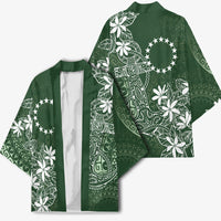 Sage Green Kuki Airani Tapakau Kimono Tribal Anchor Mix Tiare