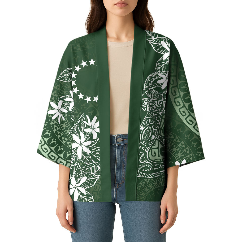 Sage Green Kuki Airani Tapakau Kimono Tribal Anchor Mix Tiare