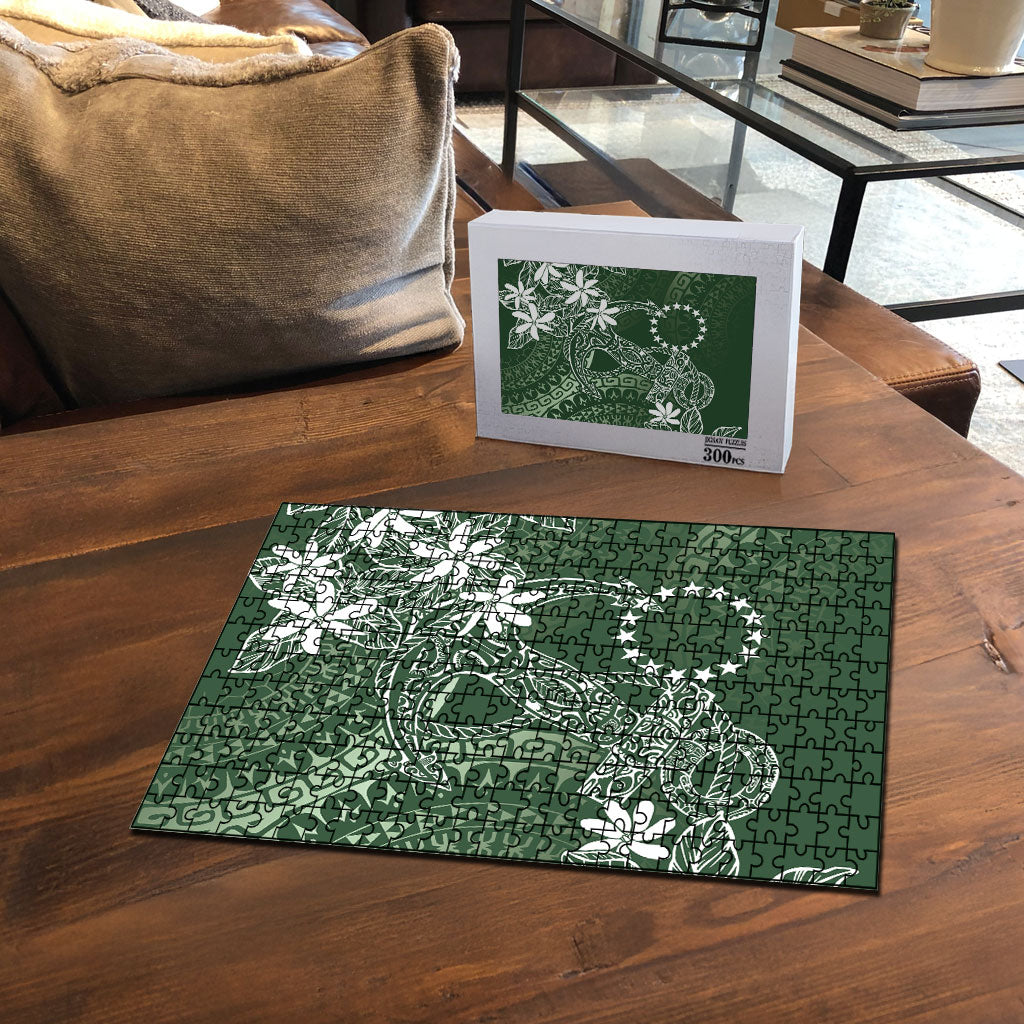 Sage Green Kuki Airani Tapakau Puzzle Tribal Anchor Mix Tiare