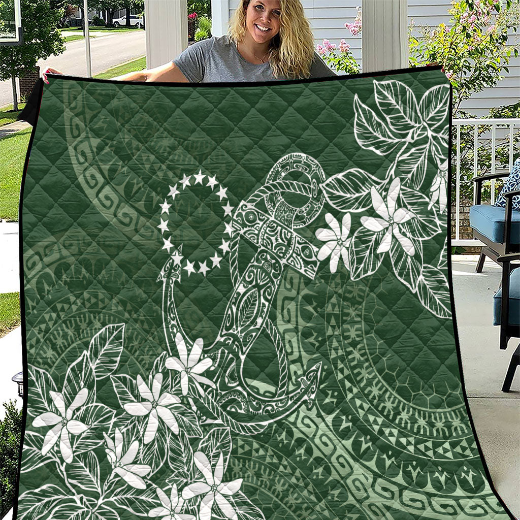 Sage Green Kuki Airani Tapakau Quilt Tribal Anchor Mix Tiare