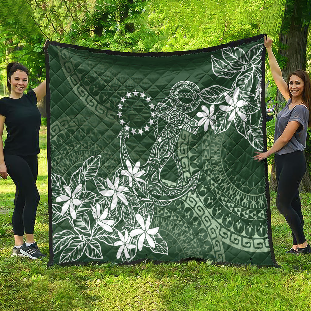 Sage Green Kuki Airani Tapakau Quilt Tribal Anchor Mix Tiare