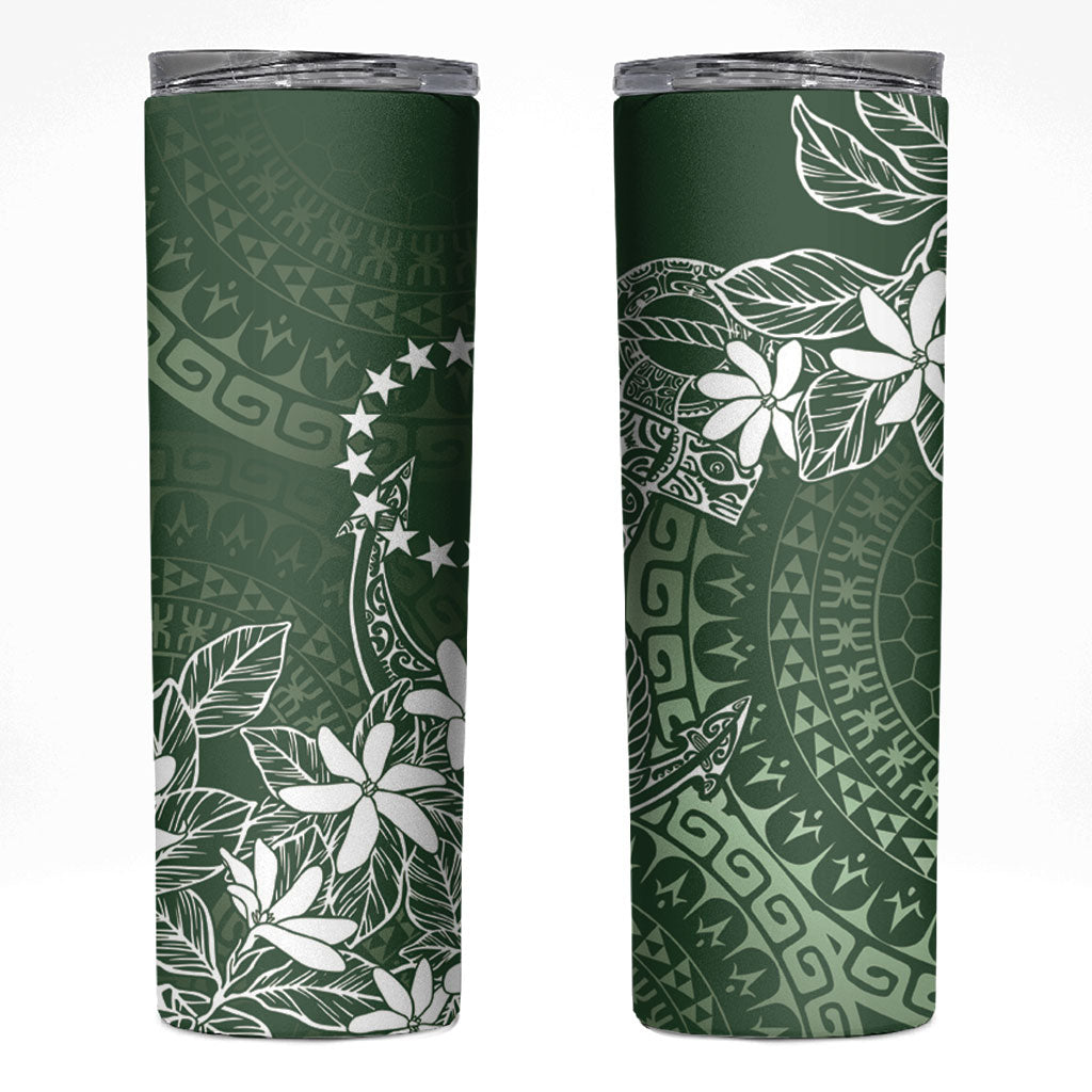 Sage Green Kuki Airani Tapakau Skinny Tumbler Tribal Anchor Mix Tiare