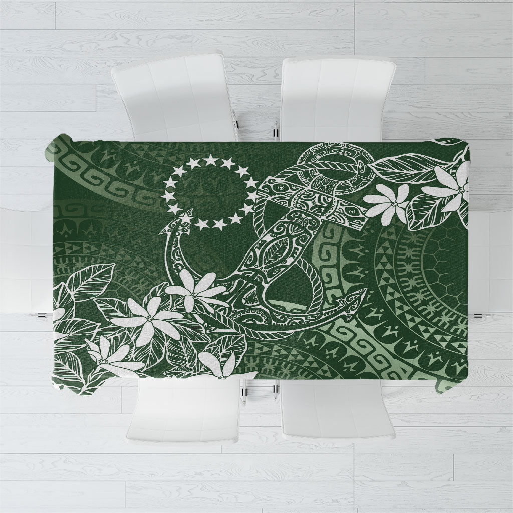 Sage Green Kuki Airani Tapakau Tablecloth Tribal Anchor Mix Tiare