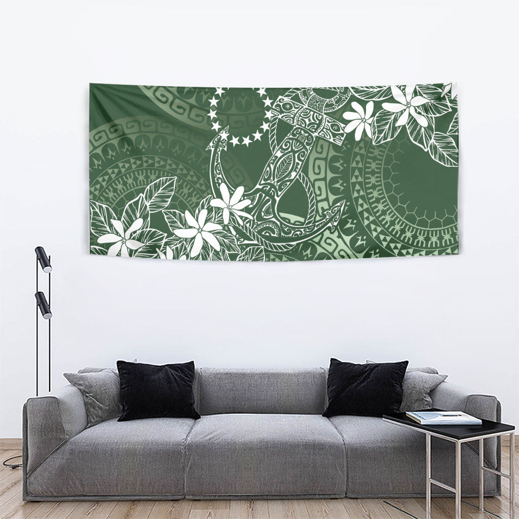 Sage Green Kuki Airani Tapakau Tapestry Tribal Anchor Mix Tiare