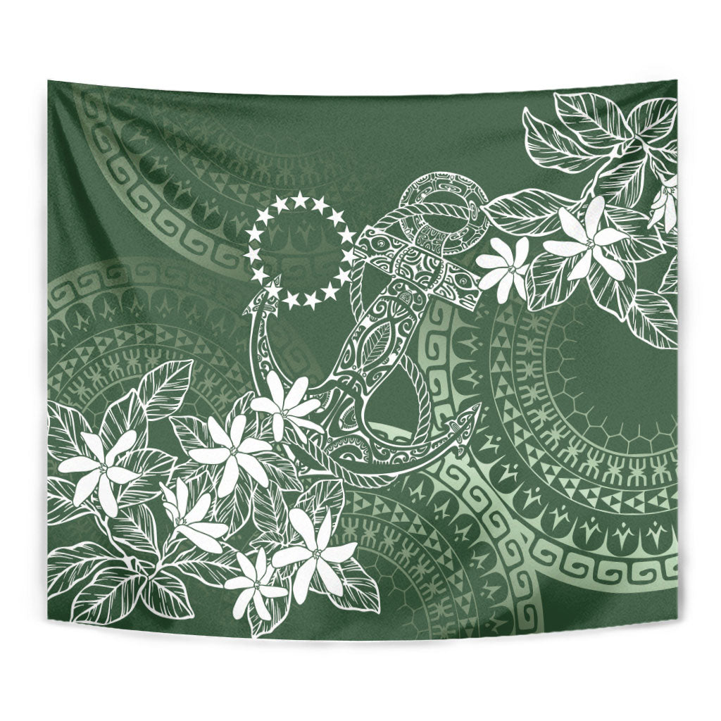 Sage Green Kuki Airani Tapakau Tapestry Tribal Anchor Mix Tiare