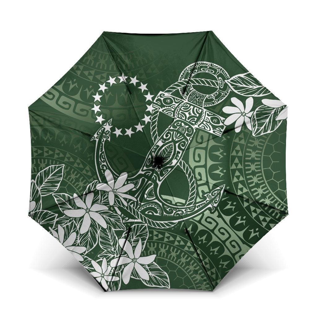 Sage Green Kuki Airani Tapakau Umbrella Tribal Anchor Mix Tiare