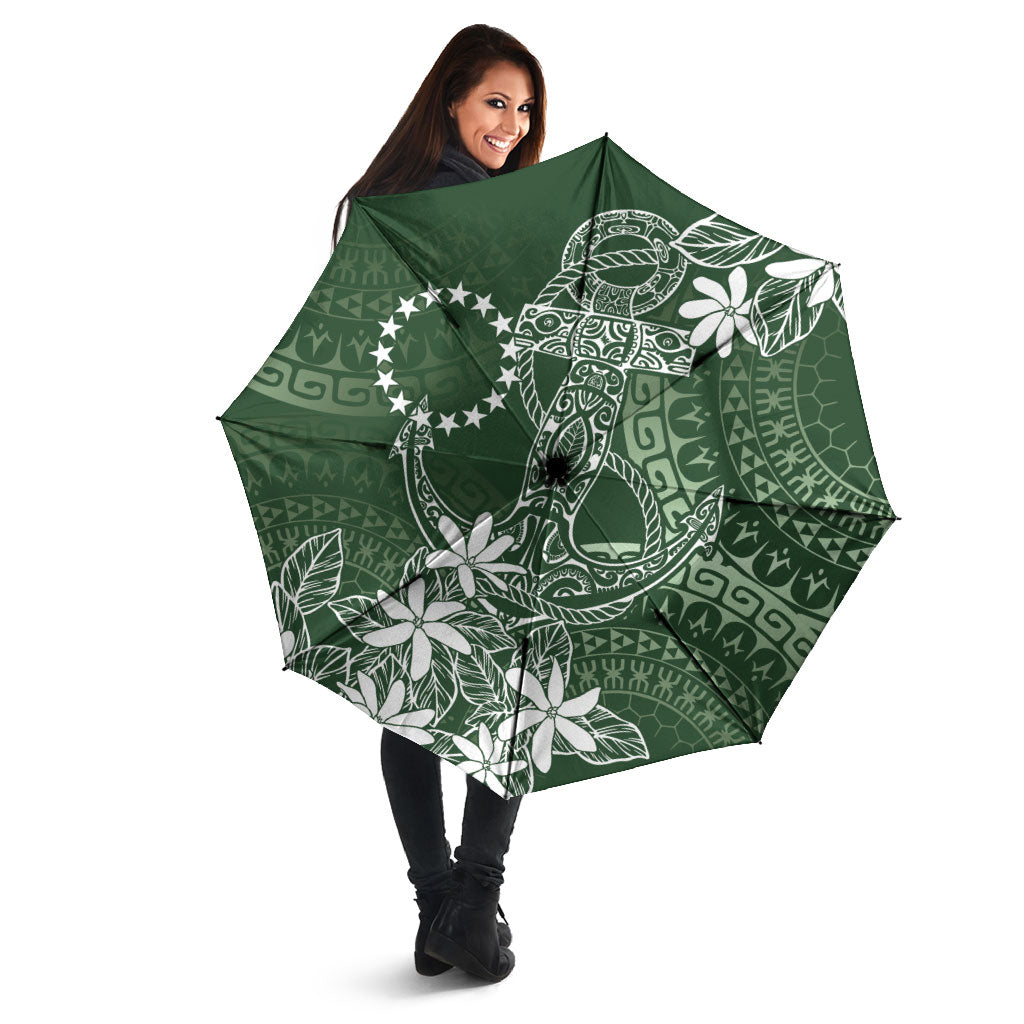 Sage Green Kuki Airani Tapakau Umbrella Tribal Anchor Mix Tiare