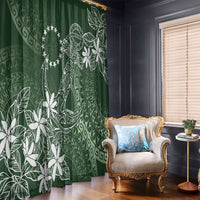 Sage Green Kuki Airani Tapakau Window Curtain Tribal Anchor Mix Tiare