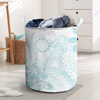 Turquoise Kuki Airani Tapakau Laundry Basket Tribal Anchor Mix Tiare