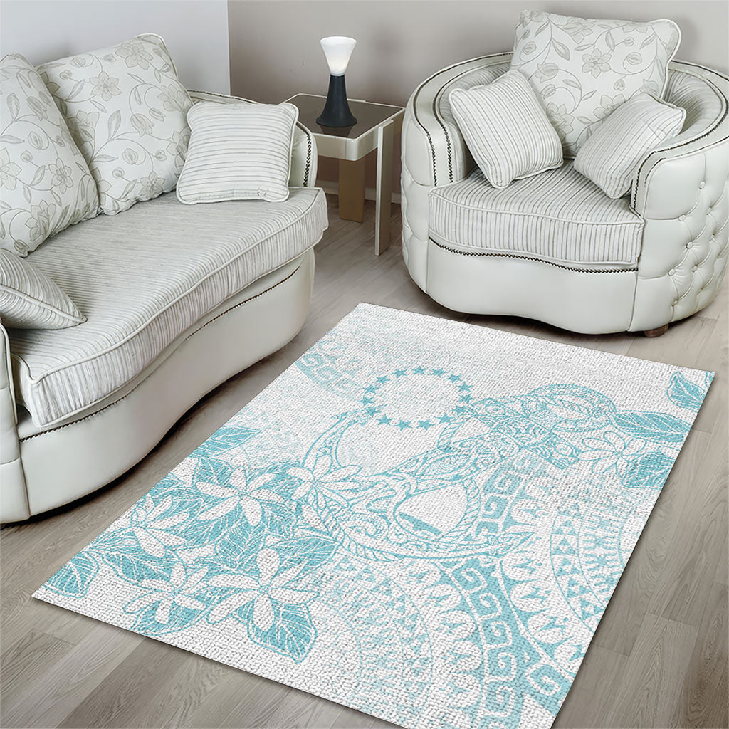 Turquoise Kuki Airani Tapakau Area Rug Tribal Anchor Mix Tiare