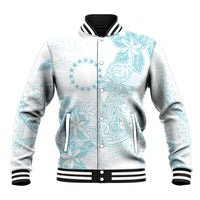Turquoise Kuki Airani Tapakau Baseball Jacket Tribal Anchor Mix Tiare