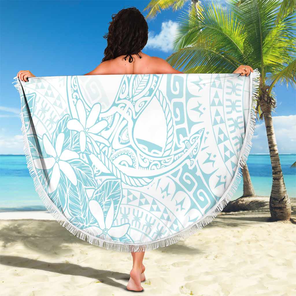 Turquoise Kuki Airani Tapakau Beach Blanket Tribal Anchor Mix Tiare