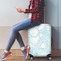Turquoise Kuki Airani Tapakau Luggage Cover Tribal Anchor Mix Tiare
