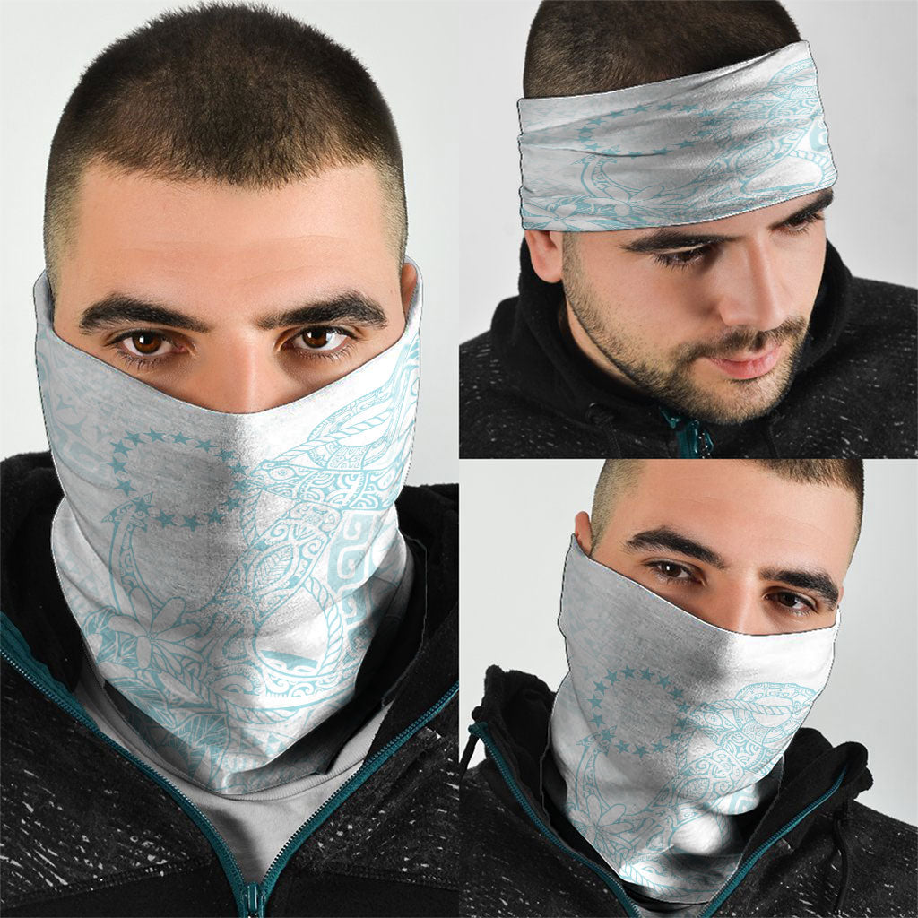 Turquoise Kuki Airani Tapakau Neck Gaiter Tribal Anchor Mix Tiare
