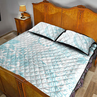 Turquoise Kuki Airani Tapakau Quilt Bed Set Tribal Anchor Mix Tiare